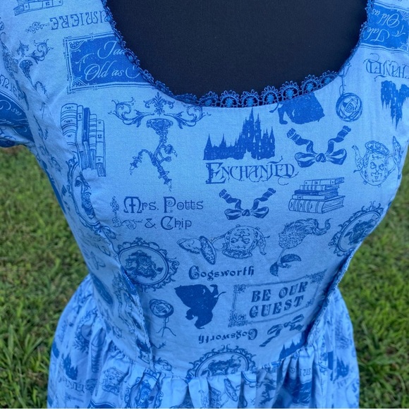 Disney Beauty & Beast Ruffle Dress Small Limited edition Hot Topic - Picture 4 of 13